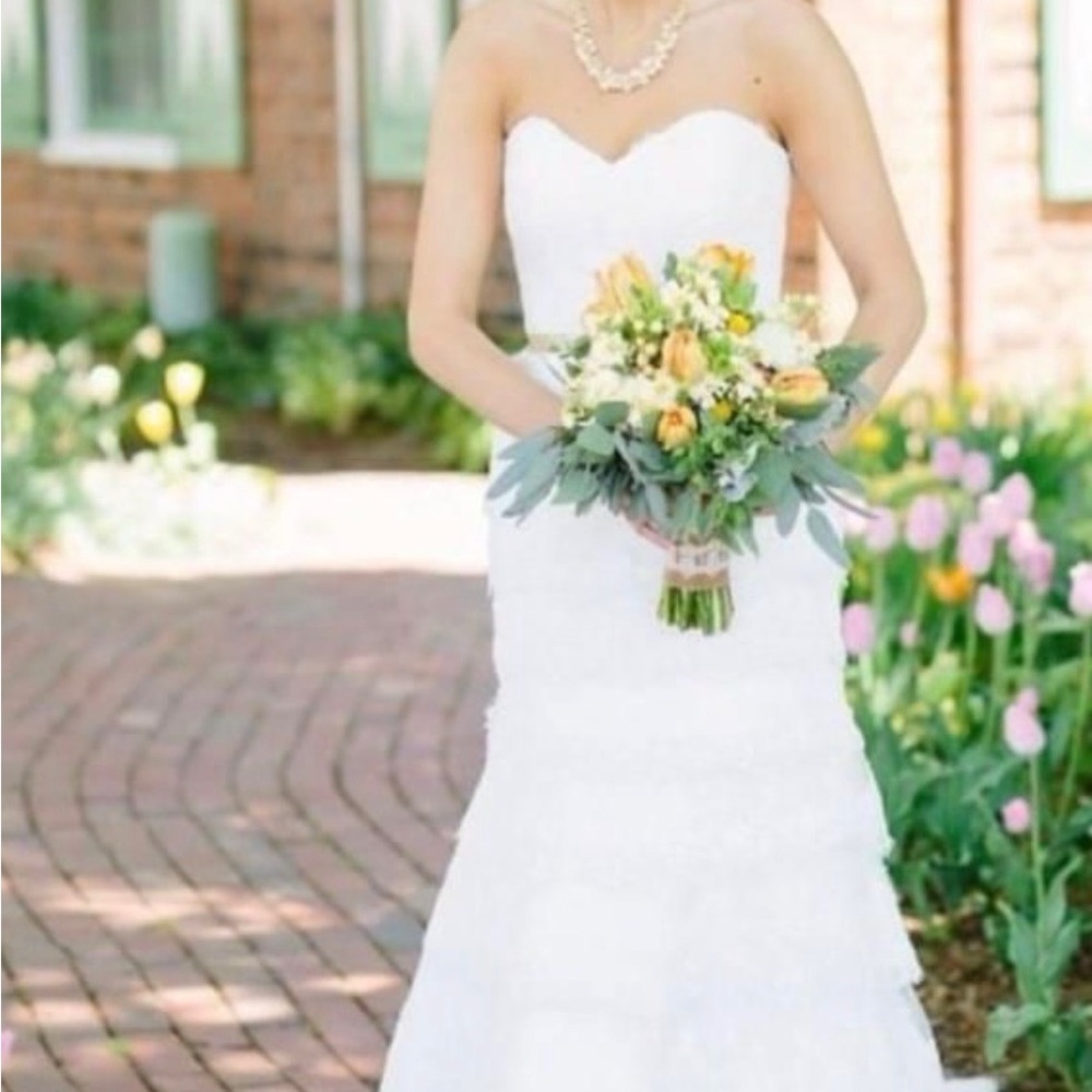 Maggie Sottero White Strapless Wedding Dress
